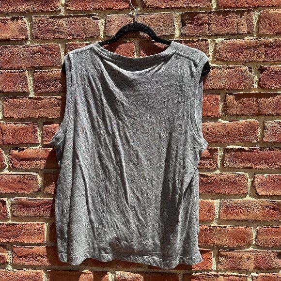 Madewell Whisper Crewneck Tank Heather Gray Sleeveless Top Relaxed Women’s L NEW - Picture 4 of 4
